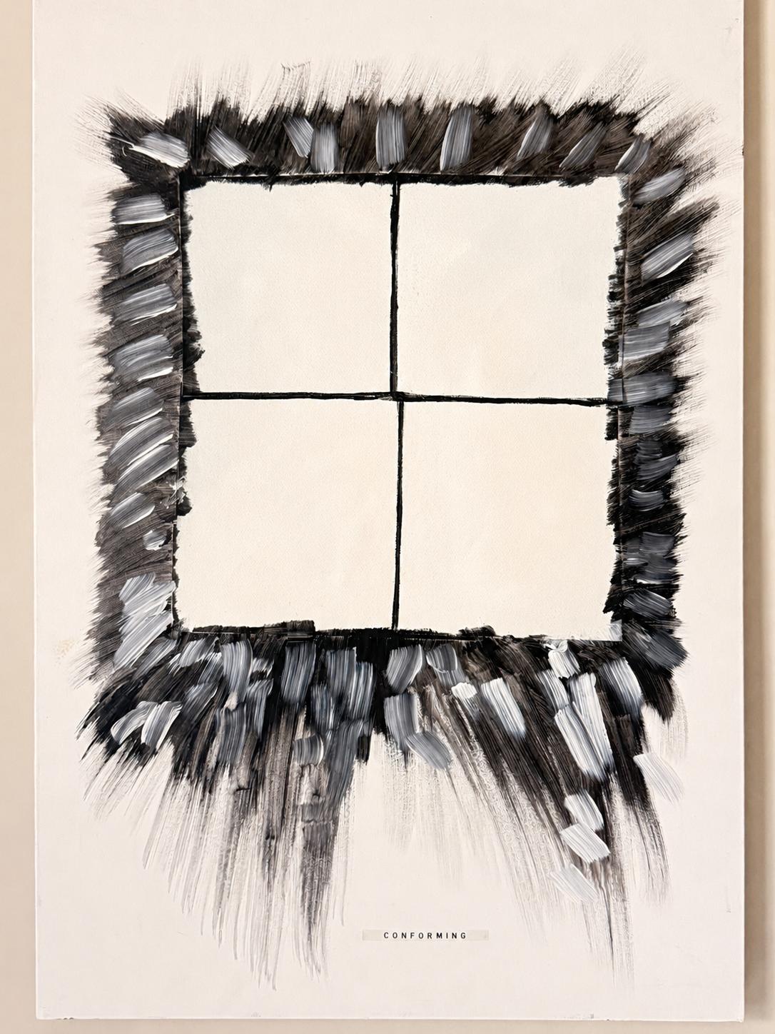 The unfinished Conforming canvas with the window left empty